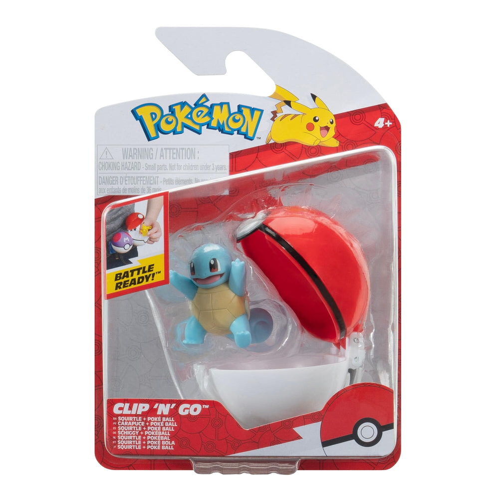 Pokémon Clip-N-Go Squirtle Poké Ball set for travel-ready play.