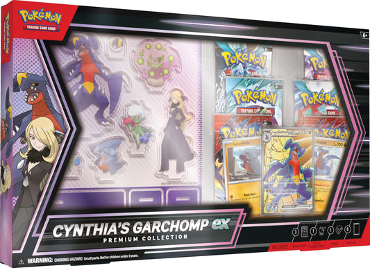 Pokémon Cynthia’s Garchomp ex full-art promo, ideal display centerpiece.