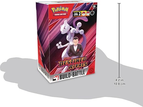 Pokémon Destined Rivals Build & Battle Box interior includes four packs ready for quick start.