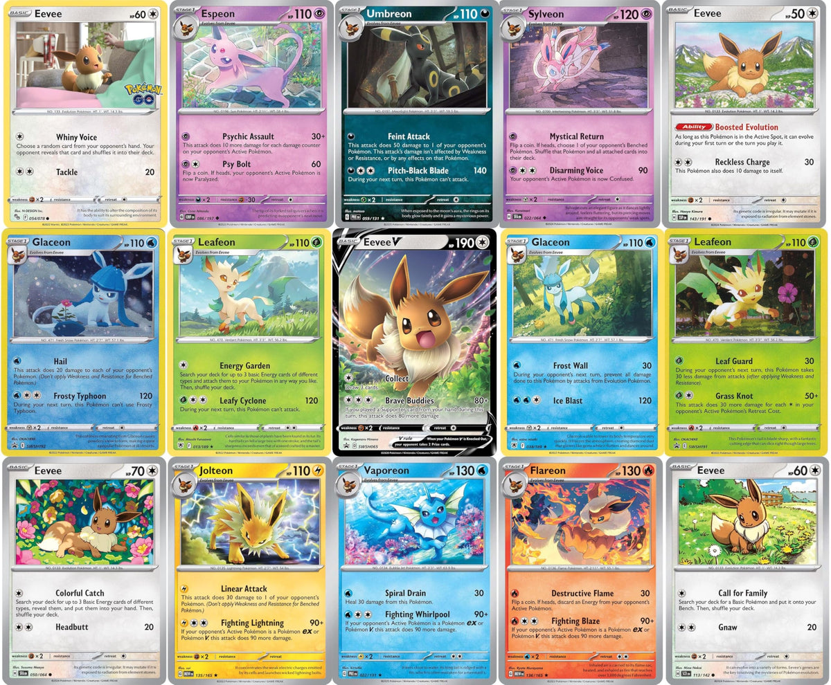 Pokemon Eevee Card Bundle Ultra Rare card for serious collectors