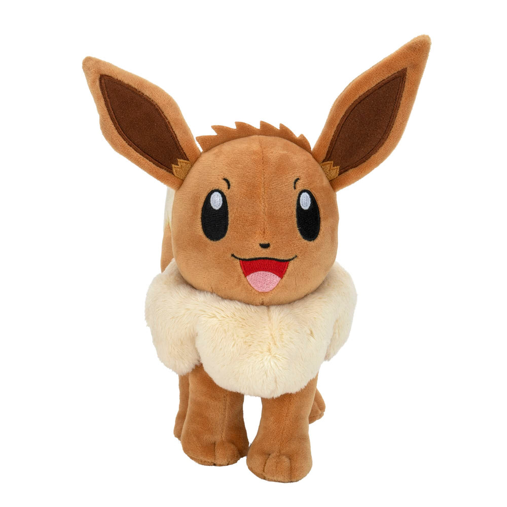 Pokémon Eevee plush team-building image with other eight-inch figures