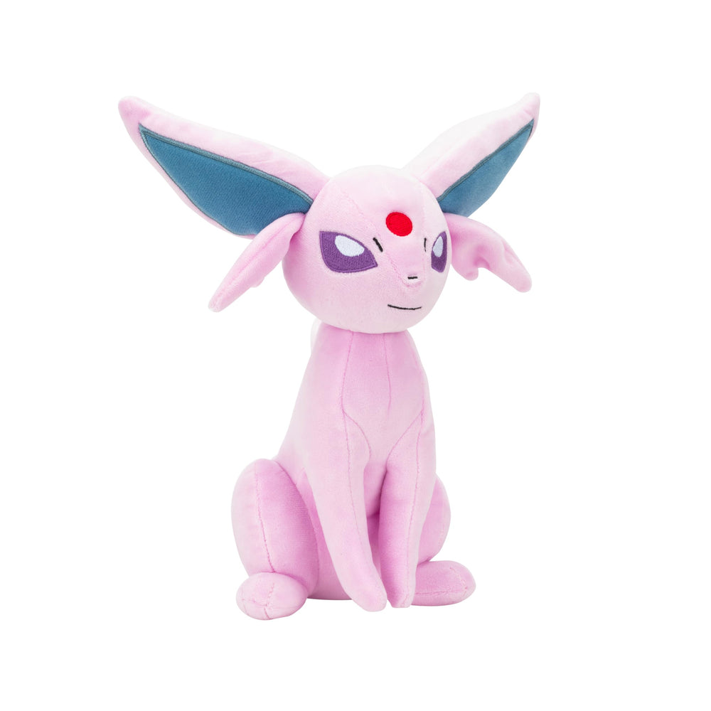 Official Pokémon Espeon plush with safe materials for kids.