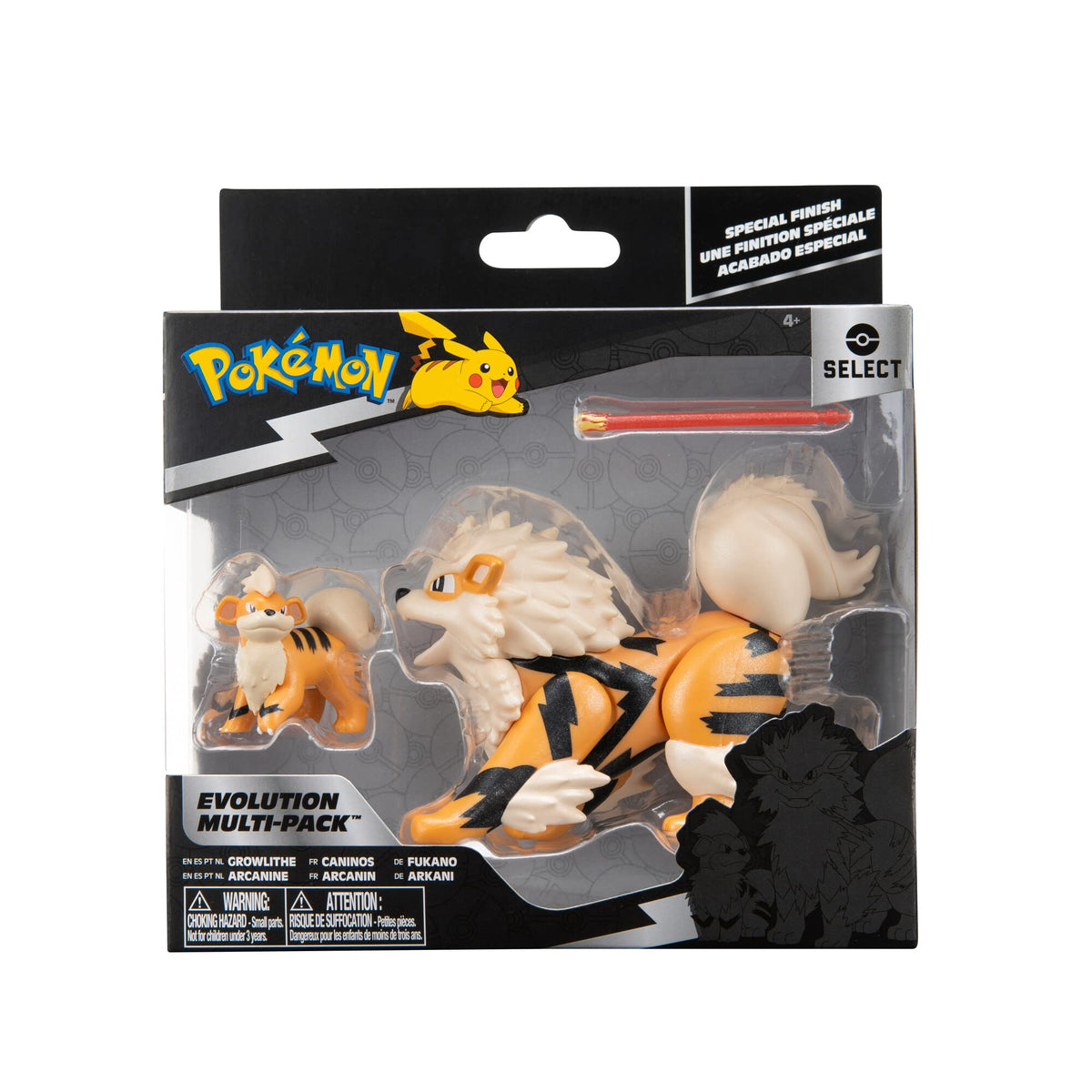 Growlithe 2-inch figure from Pokémon Evolution Pack for display and play.