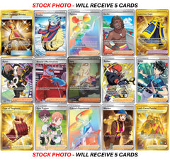 Pokémon full-art etched trainer card features striking detail and value.