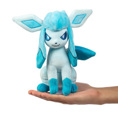 Pokemon Glaceon plush for collectors—official merchandise.