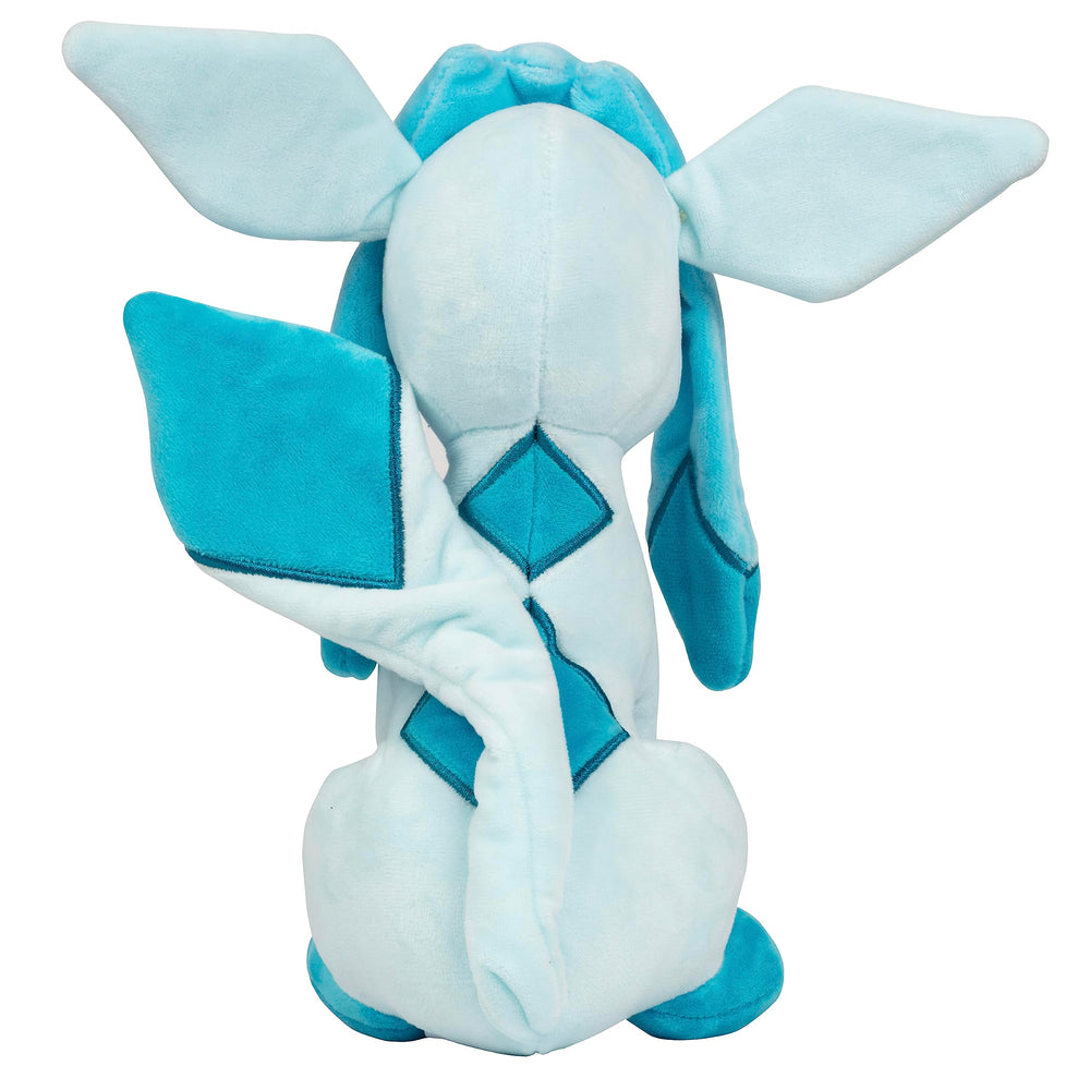 Pokemon Glaceon plush compact travel companion for adventures.