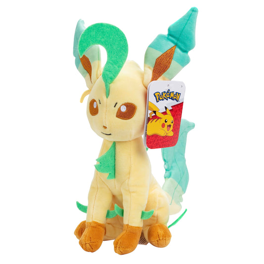 Pokemon Leafeon plush, 8-inch cuddle buddy for fans and kids.