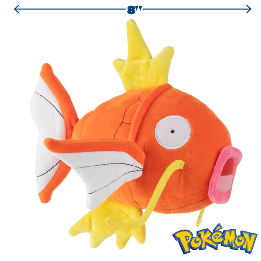 Pokémon Magikarp plush side view, soft and portable for adventures