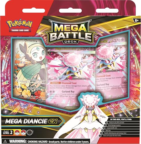 Pokémon Mega Battle Deck with Mega Diancie ex for dazzling, strategic play.