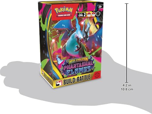 Pokemon TCG Mega Evolution Phantasmal Flames booster packs showcase dynamic art for versatile battle options.