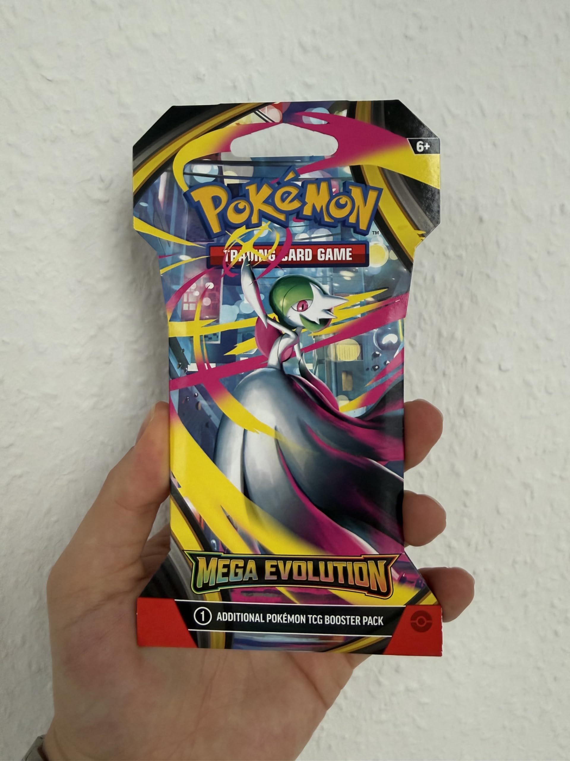 Pokemon Mega Evolution booster pack cover for display and collection.