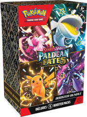 Pokémon Paldean Fates Booster Bundle with six packs for diverse pulls.