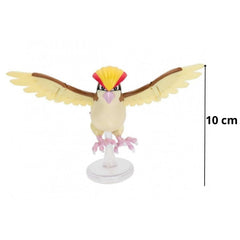 Pokemon Pidgeotto battle figure wing details capture crest and flight-ready pose for dioramas.