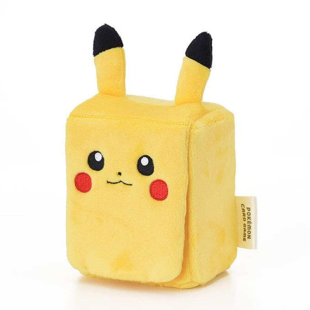 Pokemon Pikachu plush deck case for Scarlet & Violet, portable card storage.