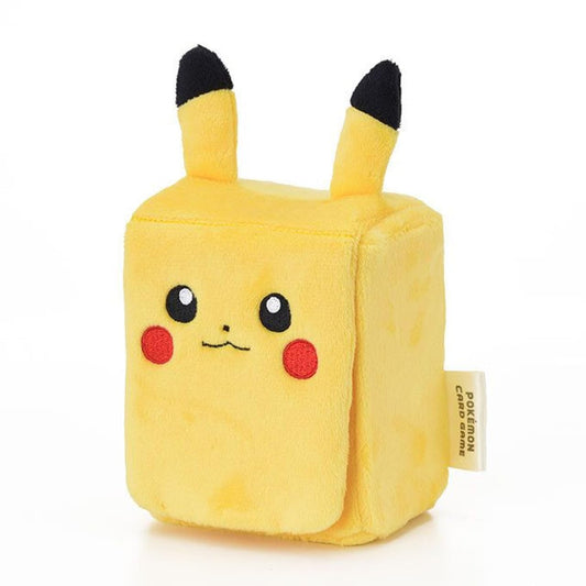Pokemon Pikachu plush deck case for Scarlet & Violet, portable card storage.