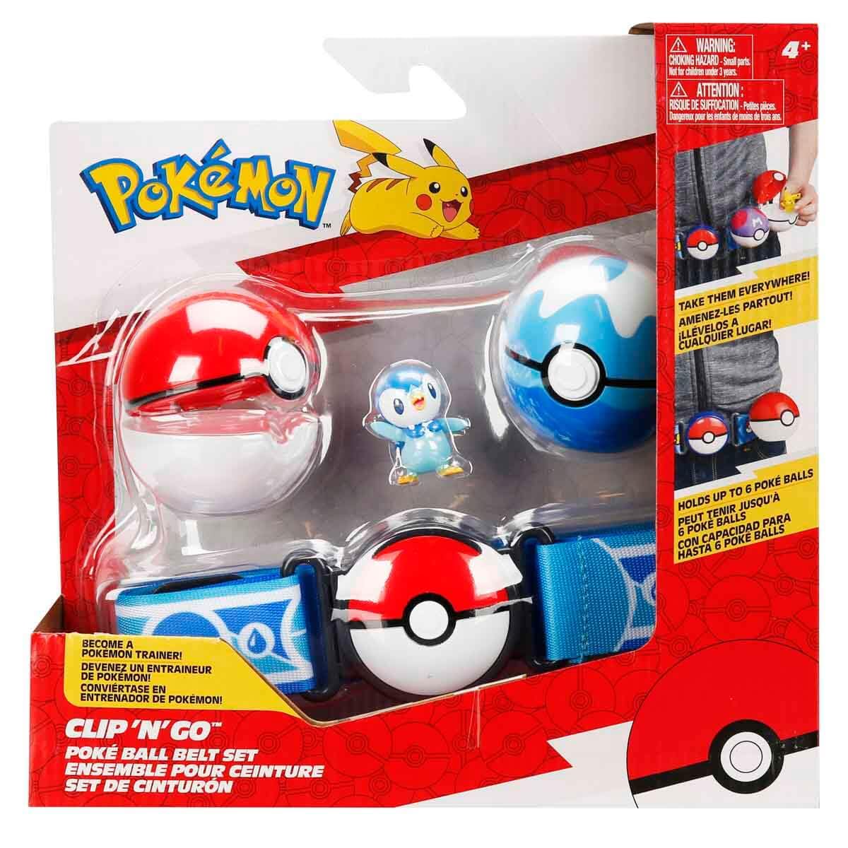 Pokémon Piplup 2-inch battle figure fits inside a ball for easy storage.