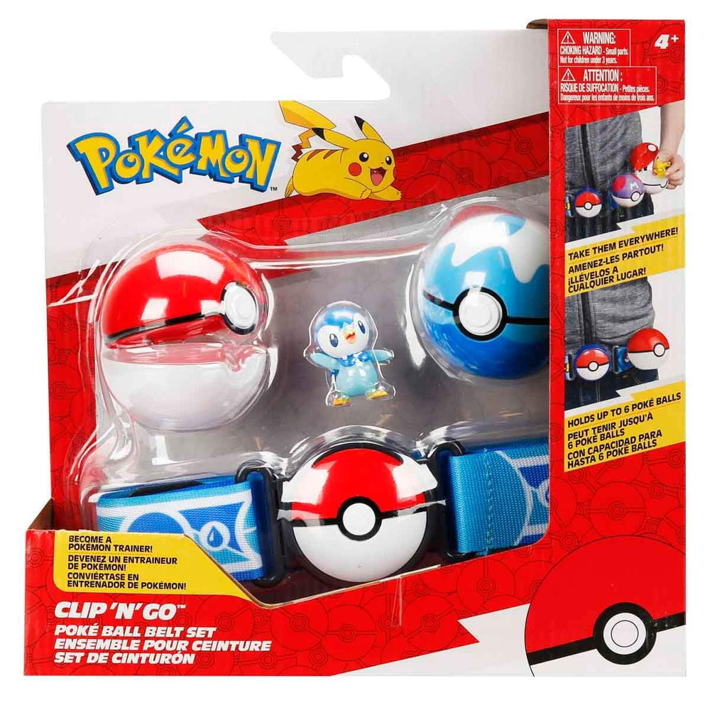 Pokémon Piplup 2-inch battle figure fits inside a ball for easy storage.