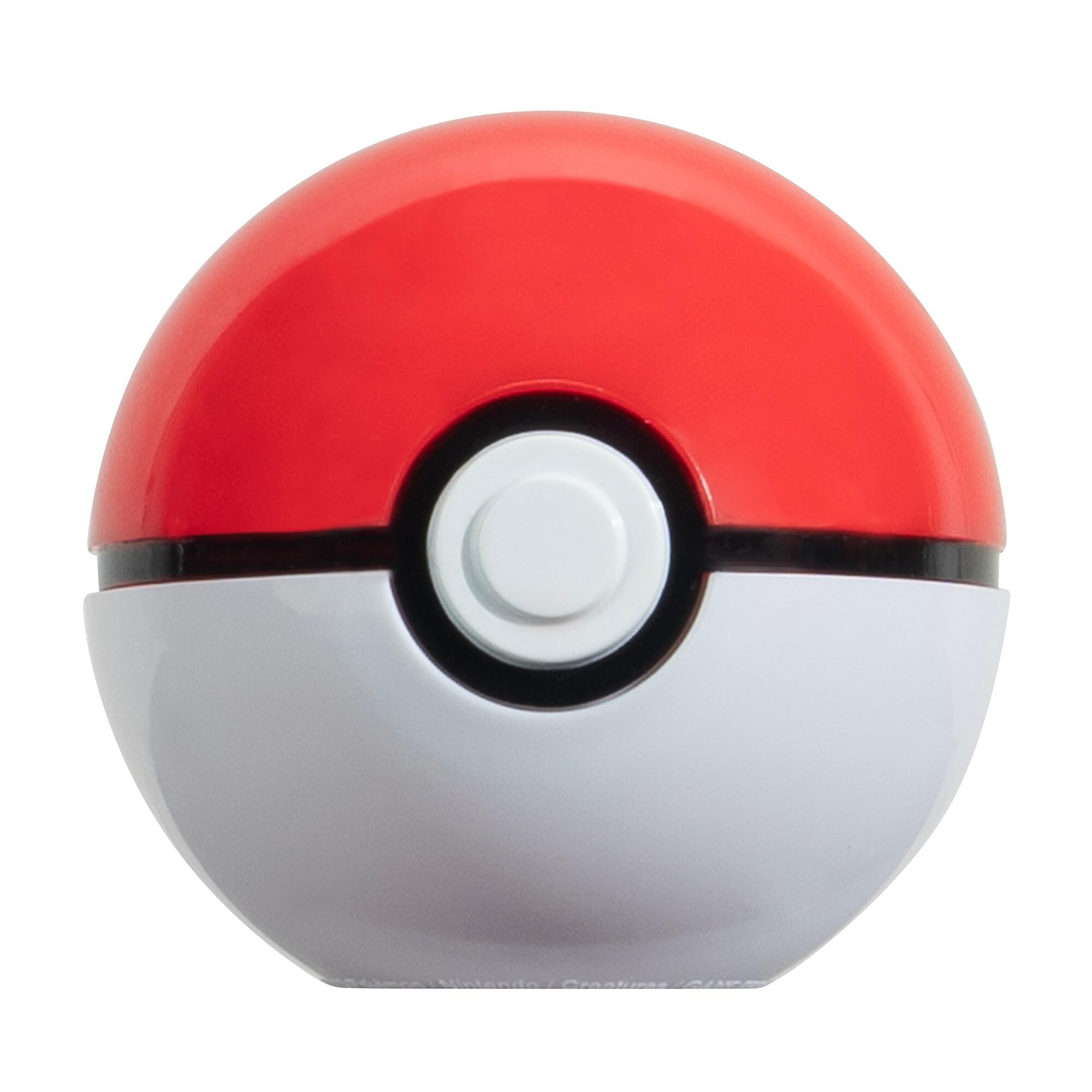 Poké Ball front close-up showing latch for easy access.