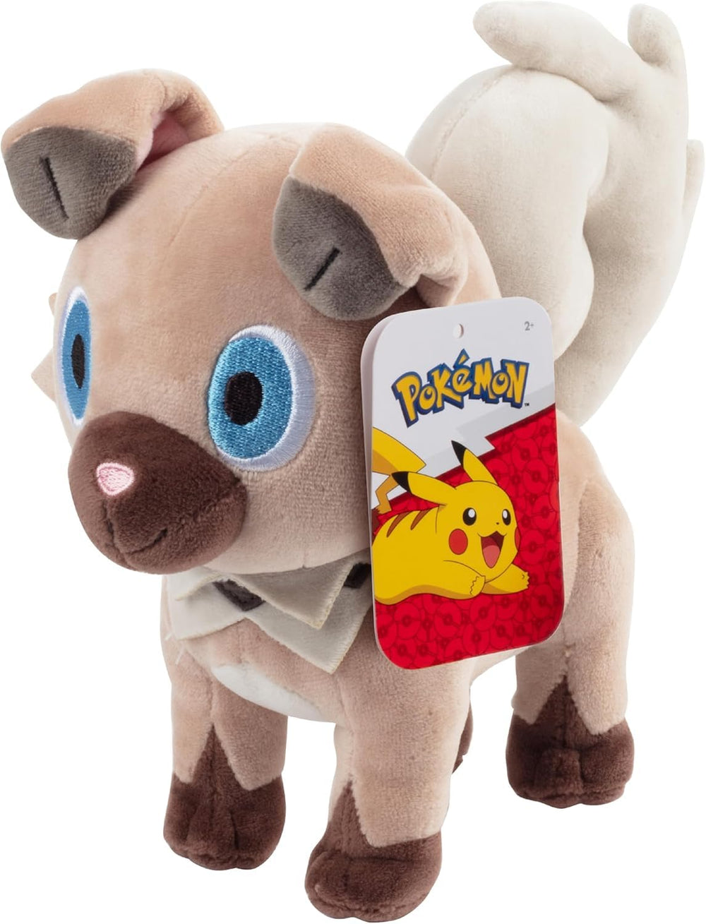 Pokemon Rockruff plush 8-inch: soft cuddle buddy for travel and play