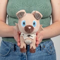 Pokemon Rockruff plush gift-ready packaging for stocking stuffers