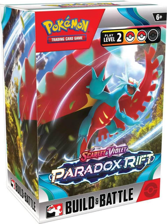 Pokemon Scarlet & Violet Paradox Rift booster back view highlights 4 packs and promos for trades