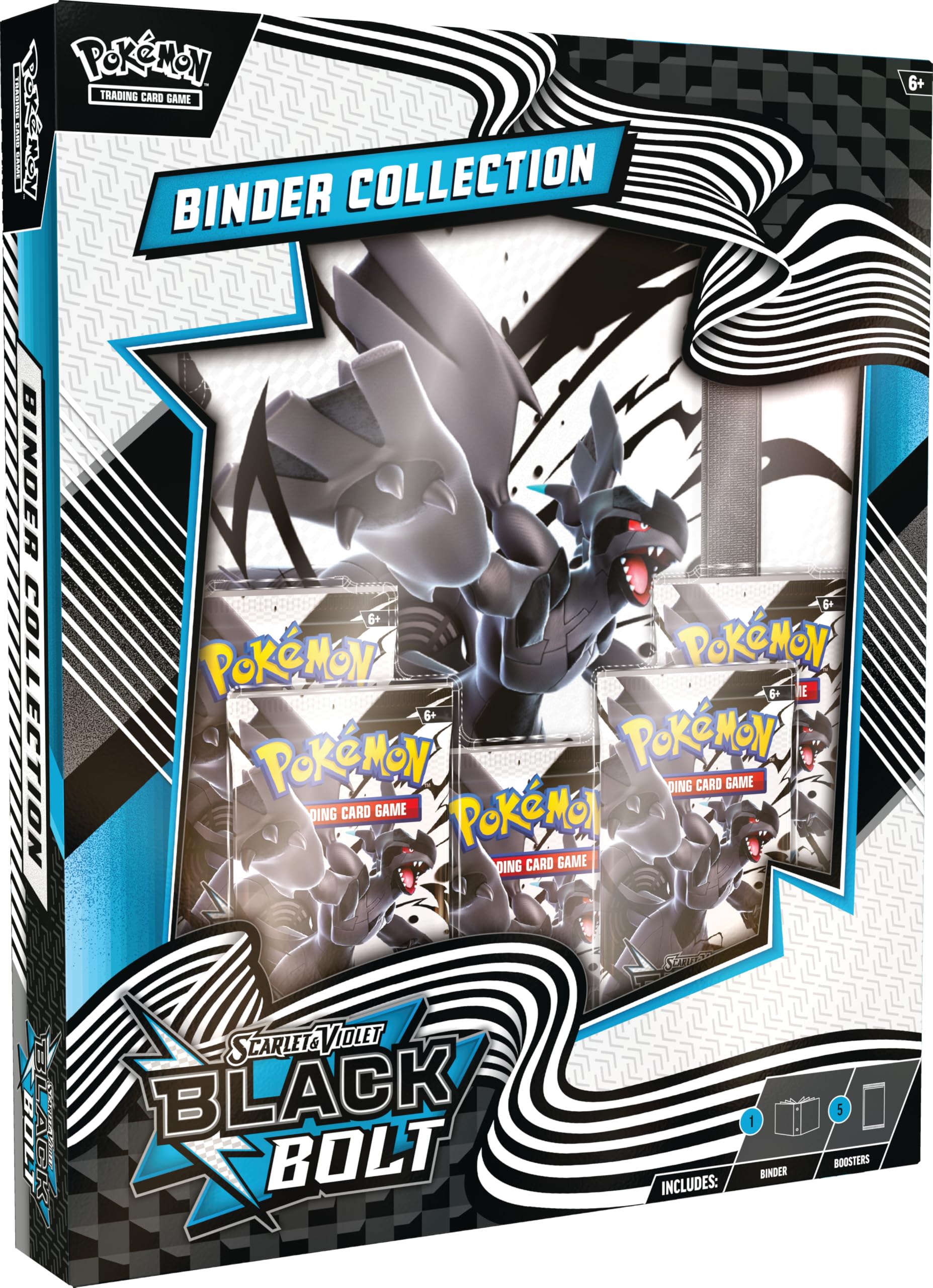 Pokémon Scarlet & Violet Black Bolt binder with 9-pocket pages for organized card storage.