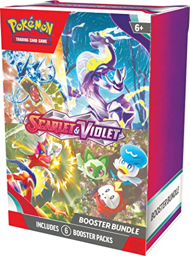 Pokemon Scarlet and Violet booster bundle pack displayed to showcase six packs and new ex cards.