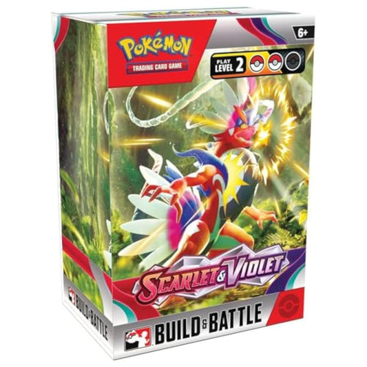 Pokemon Scarlet & Violet Build and Battle Box contents enable ready-to-play battles and collection expansion.
