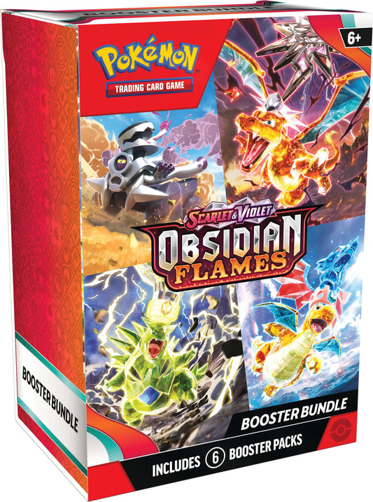 Pokémon Scarlet & Violet Obsidian Flames booster bundle front view for collectors