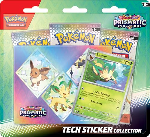 Pokemon TCG Scarlet & Violet Prismatic Evolutions foil Glaceon promo card enhances display appeal.