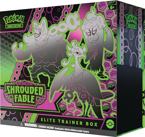 Shrouded Fable sleeves featuring Okidogi, Munkidori and Fezandipiti for deck protection.