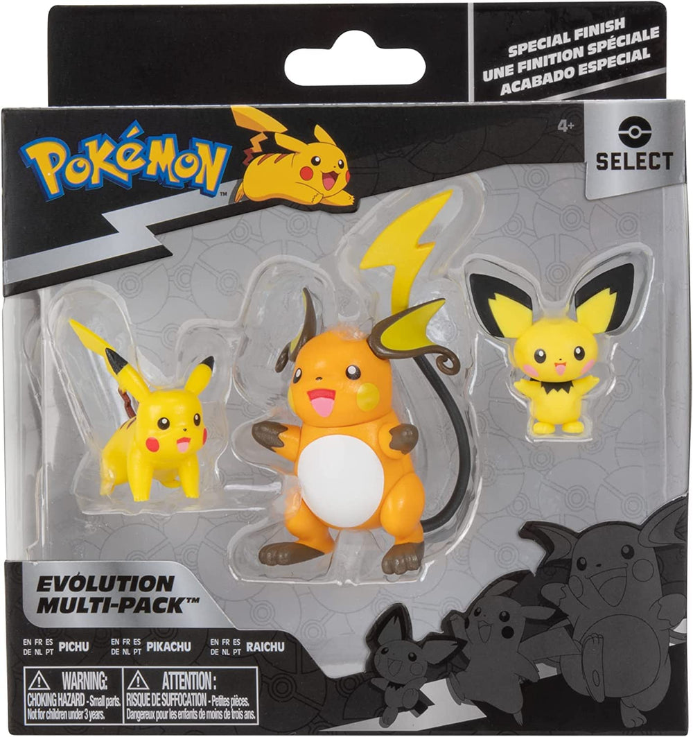 Pokémon Select Evolution 2-inch Pikachu figure for dynamic posing.