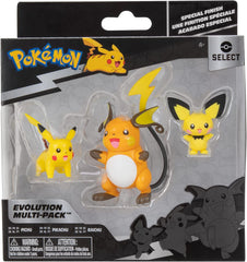 Pokémon Select Evolution 2-inch Pikachu figure for dynamic posing.