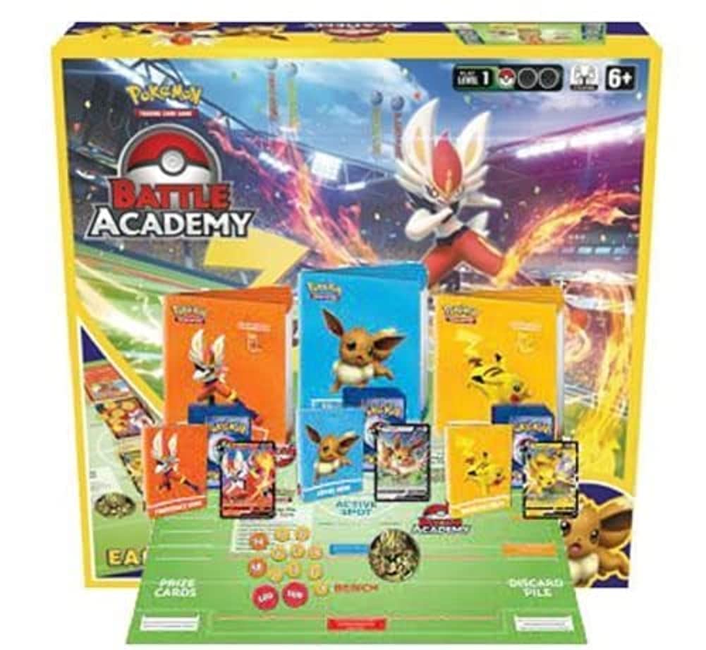Pokemon TCG Battle Academy 2022 deck set with three ready-to-play decks for beginners