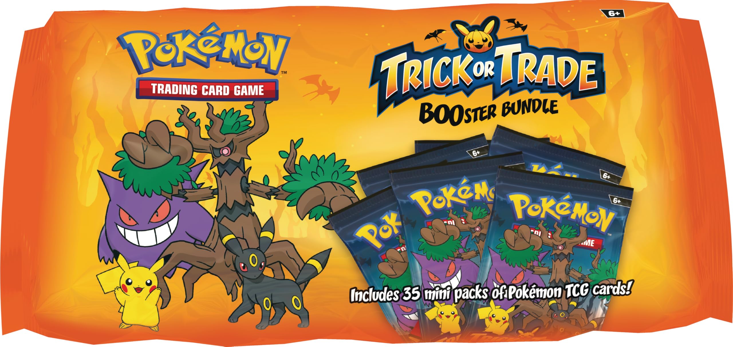 Pokémon TCG Trick or Trade booster bundle packs displayed for Halloween play.