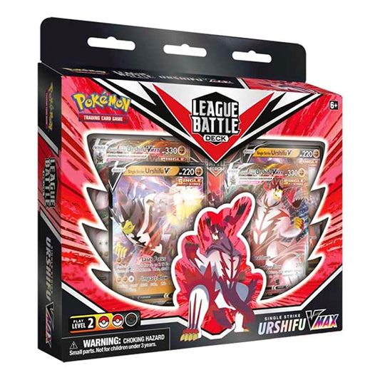 Pokemon TCG Urshifu VMAX League Battle Deck front view highlights premium power for in-person play.