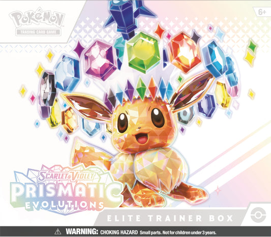Pokemon TCG Scarlet and Violet Prismatic Evolutions booster packs for exciting card pulls.