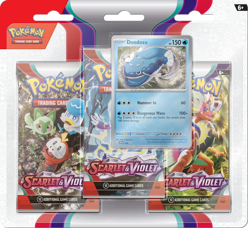 Pokémon TCG SV01 3-pack blister with Dondozo foil promo card for collectors.