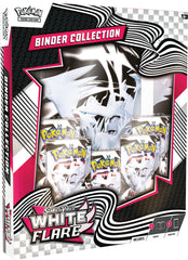 Pokémon TCG Scarlet & Violet White Flare binder cover with vibrant art for display and organization.