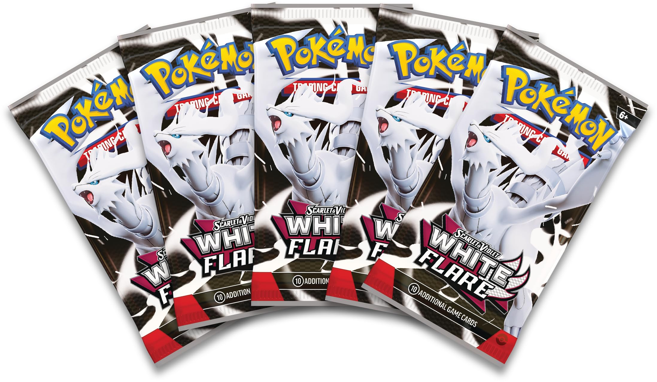 Pokémon TCG Scarlet & Violet White Flare box packaging and artwork.