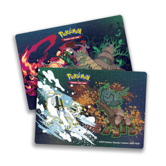 Pokemon TCG Stacking Tin Paradox Pokémon artwork invites mystery and strategy.