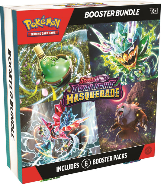 Pokemon TCG SV6 Twilight Masquerade booster bundle cover, vibrant artwork for collectors.
