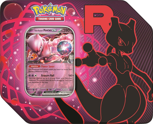 Pokémon TCG Team Rocket Tin foil Mewtwo ex promo card for collection