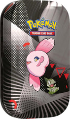 Pokémon TCG Unova Mini Tin front view, portable for quick deck building on the go.
