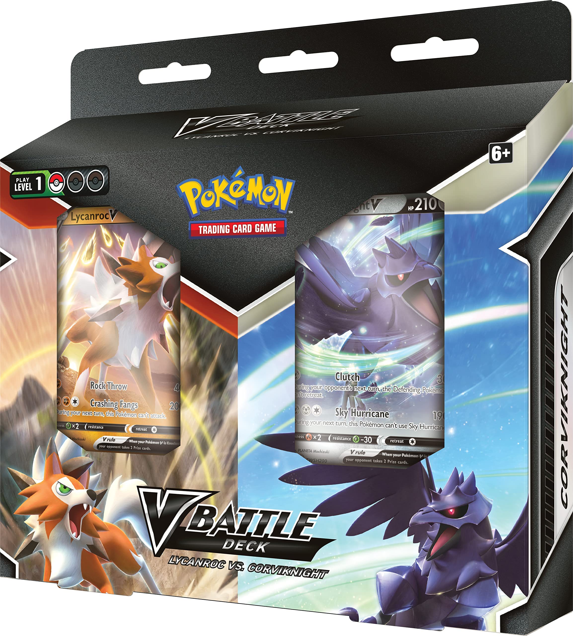 Pokémon TCG Lycanroc vs Corviknight play mats support organized battle setup.