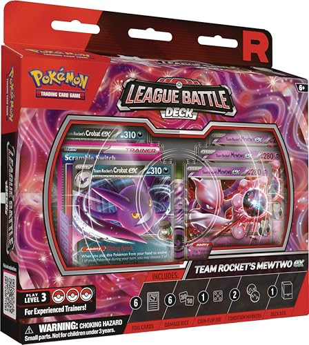 Team Rocket's Mewtwo ex dice and markers set for accurate damage tracking