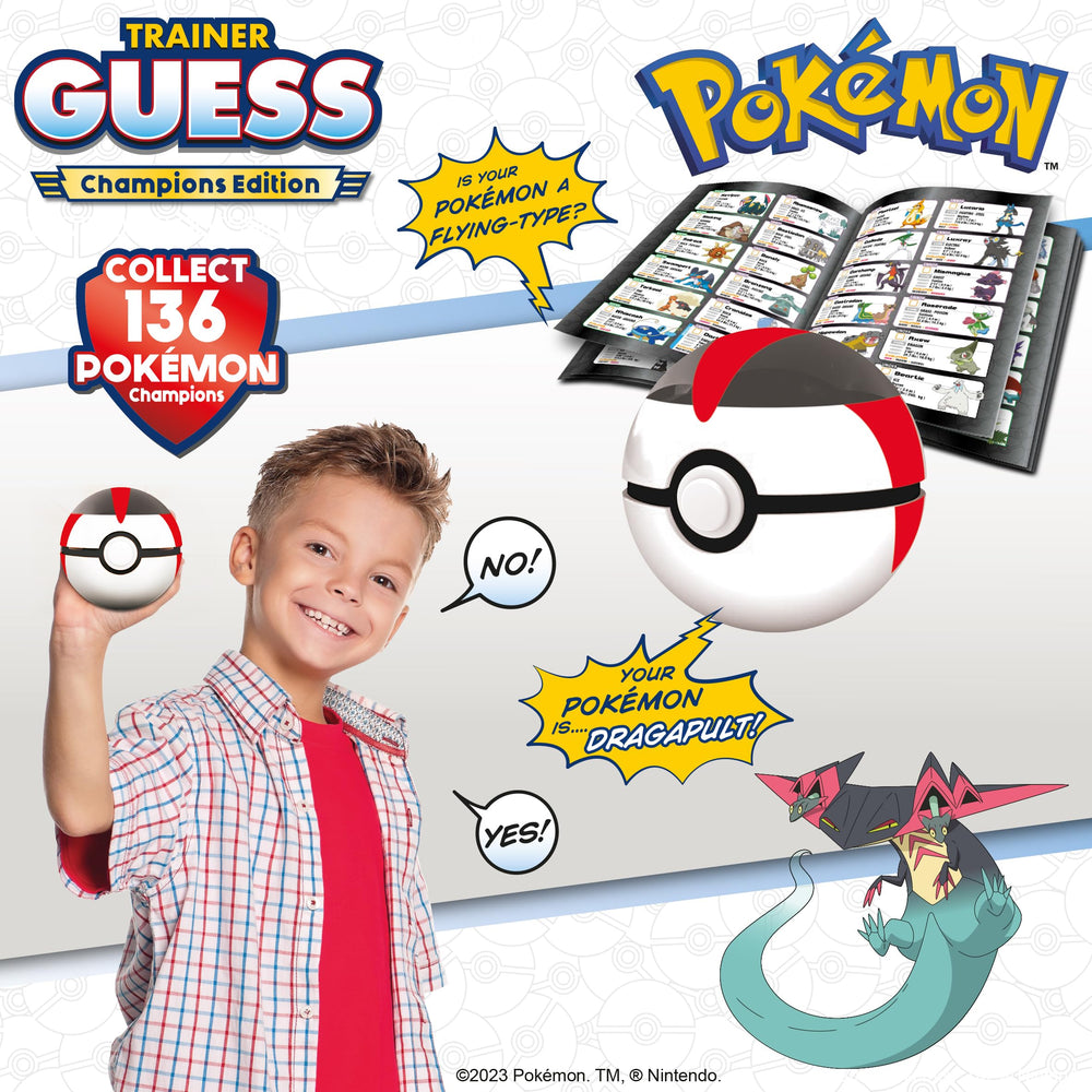 Pokemon Trainer Guess Champions Edition electronic collection screen, keeps Pokémon list accessible.