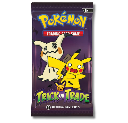 Pokémon Trick or Trade Mimikyu & Pikachu mini booster pack ideal for collection and exciting battles