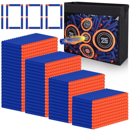 Pokiiulk 1000pcs refill darts pack for quick Nerf reloads.