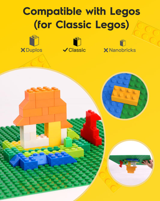 Pokiiulk baseplates multicolor five colors offer creative blocks for varied models